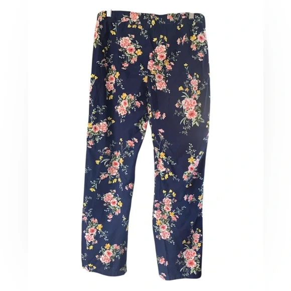 Old Navy Floral Print Navy Lounge Pants - Picture 3 of 7